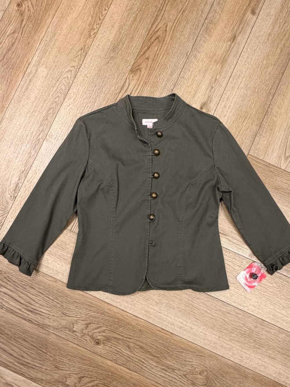 Y2K military NWT' Olive Green Button-Front Jacket